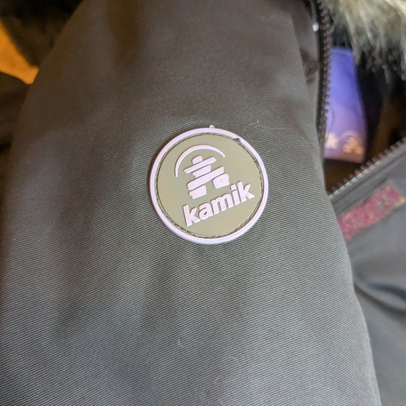 Kamik Women's Black Down Filled Parka with Faux Fur Hood - Picture 15 of 16